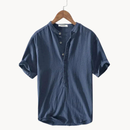 Men’s Mandarin Collar Shirt – Light, Soft and Breathable