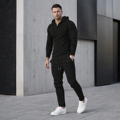 Men’s Waffle Texture Set – Hoodie & Sweatpants