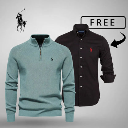 Style & Comfort Premium – Half-Zip Jumper™ + FREE Classic Shirt