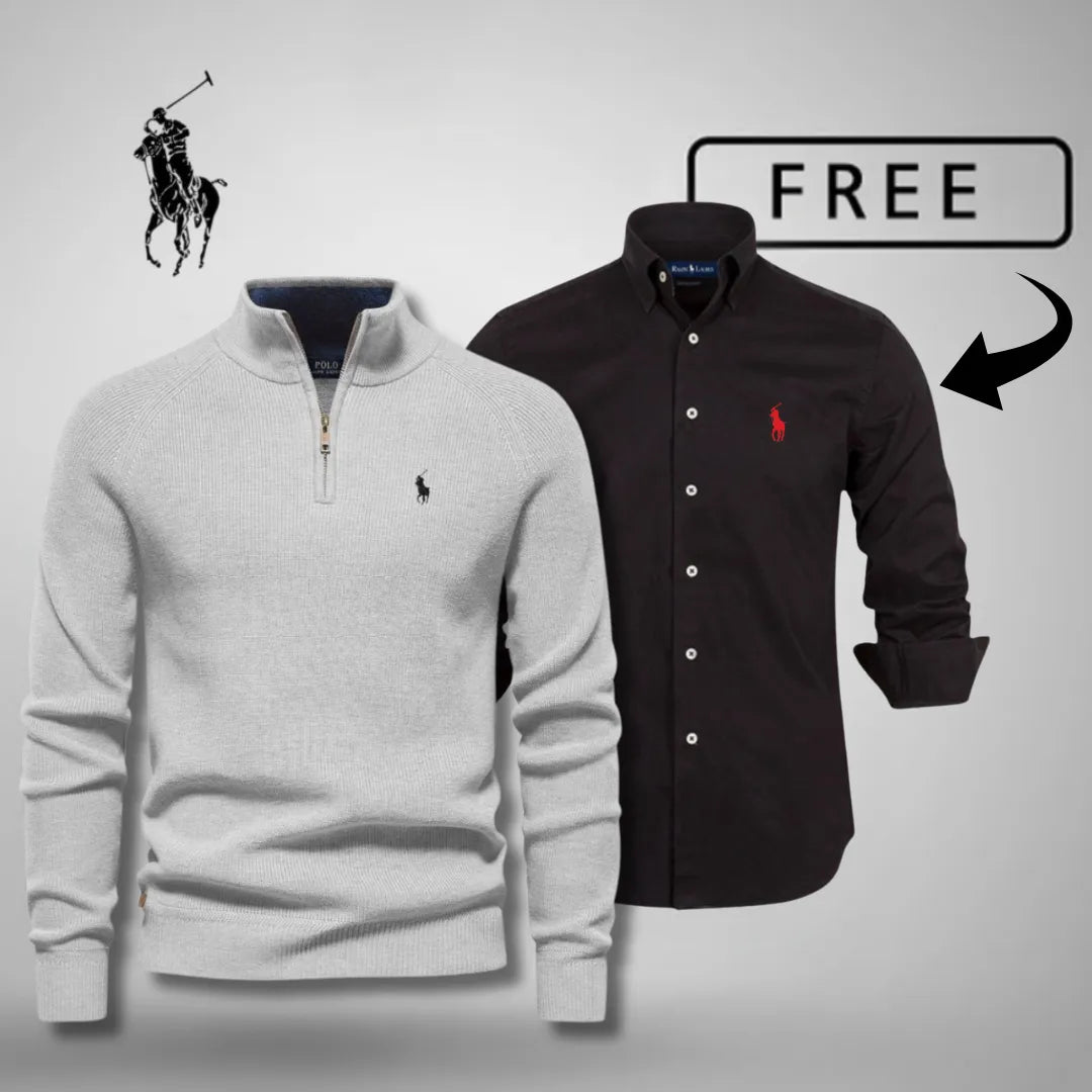 Style & Comfort Premium – Half-Zip Jumper™ + FREE Classic Shirt