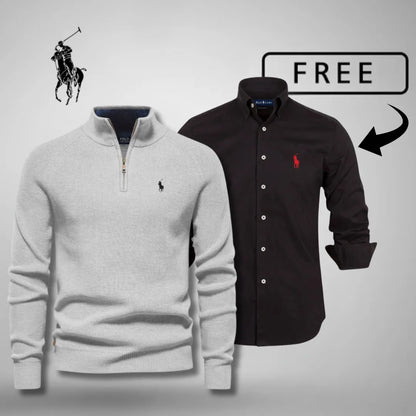Style & Comfort Premium – Half-Zip Jumper™ + FREE Classic Shirt