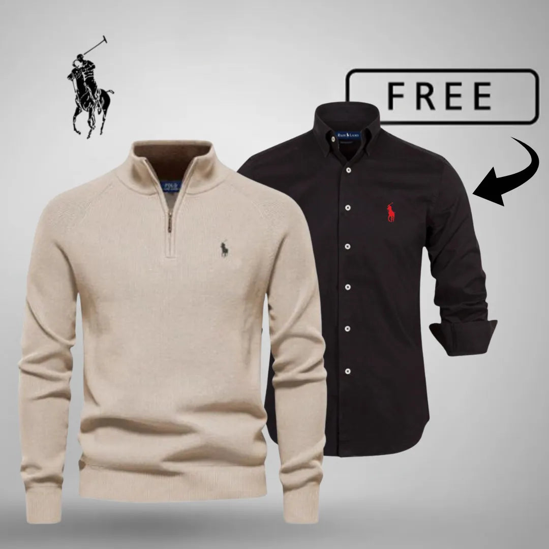 Style & Comfort Premium – Half-Zip Jumper™ + FREE Classic Shirt