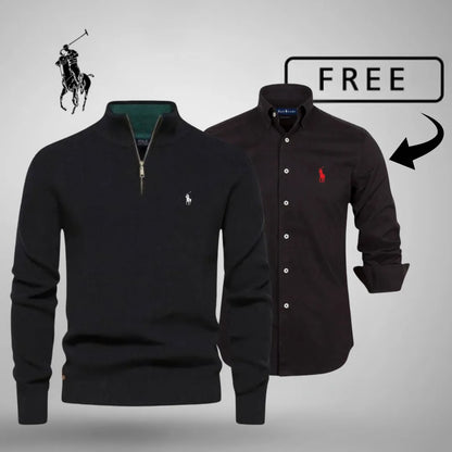 Style & Comfort Premium – Half-Zip Jumper™ + FREE Classic Shirt