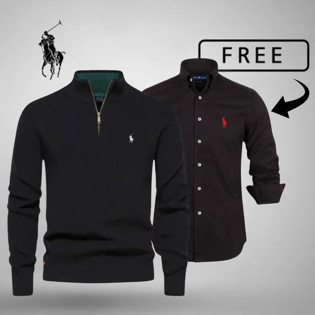 Style & Comfort Premium – Half-Zip Jumper™ + FREE Classic Shirt